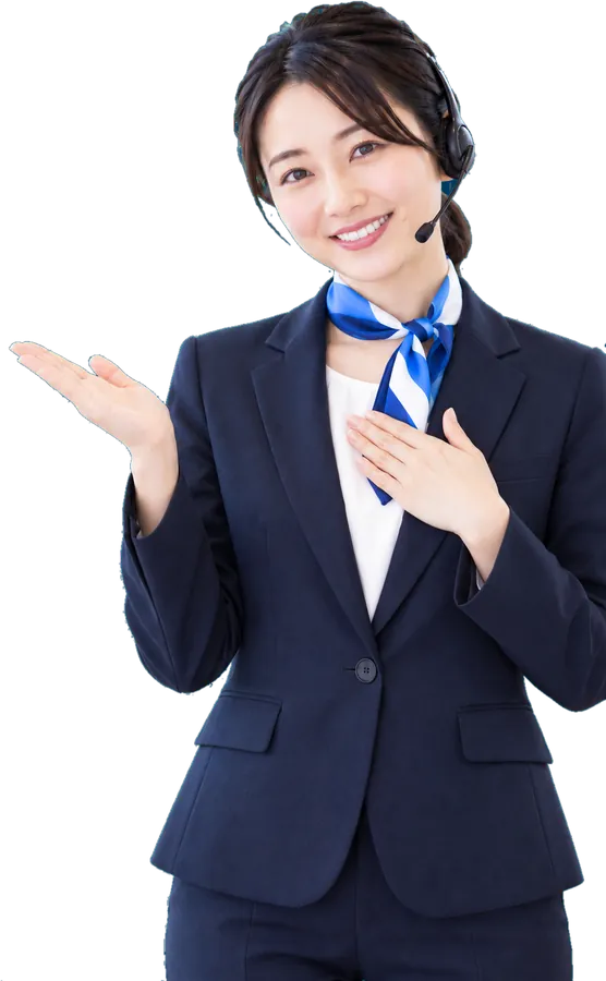 受付スタッフの女性のイラスト